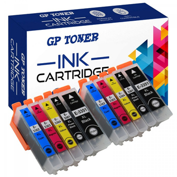 10x Replacement Ink Cartridge for Epson T3351 T3361 T3362 T3363 T3364 Epson Expression Premium XP-530 XP-540 XP-630 XP-630 Series XP-635 XP-640 GP-E3365XL CMYK x2 SET
