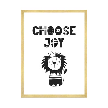 Children's Choose joy poster 40X50 cm + gold frame