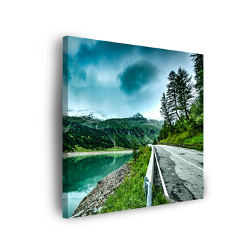 Canvas Print Nature Lake Mountains 40x40 cm