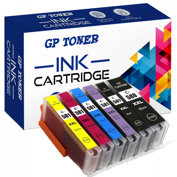 6x Replacement Ink Cartridges for Canon Pixma TS8100 TS8220 TS8250 TS8350 TS9155 - GP-C580CMYKPB KIT