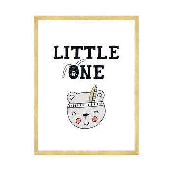 Little one children's poster 40X50 cm + gold frame