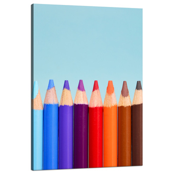 Canvas Print Rainbow Crayons 80x120