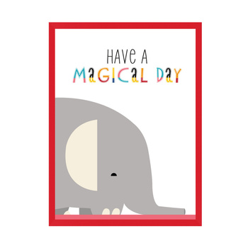 Children's poster Have a magical day 21X29.7 cm + red frame
