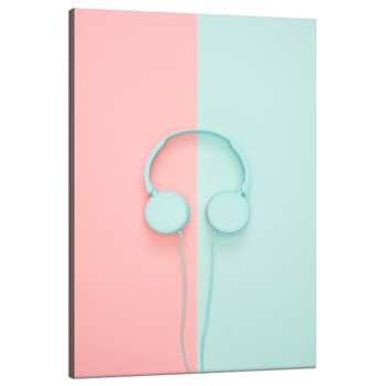 Canvas Print Music Headphones Two-Color 80x120