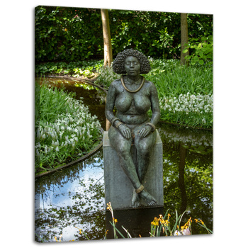 Canvas Print Architecture Sculpture of a woman 30x40 cm