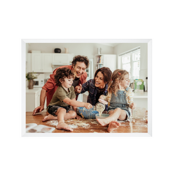 Your photo as a poster + white frame 30x24 cm