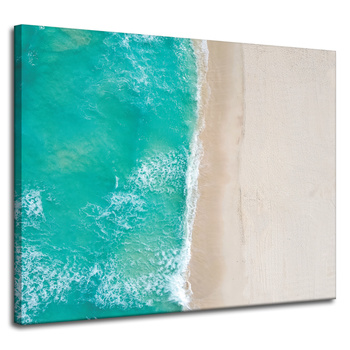 Canvas Print Water Waves Beach Sand 100x80 cm