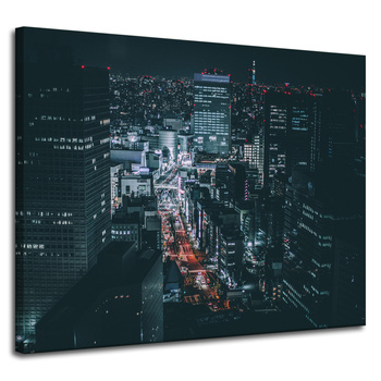 Canvas Print Tokyo Architecture at Night 100X80 cm