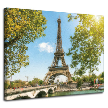 Canvas Print Eiffel Tower Paris France Summer 100x80 cm