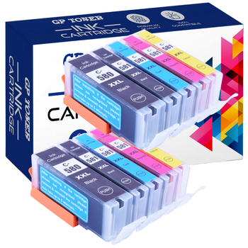 10x Replacement Ink Cartridges for Canon Pixma TS6150 TS6151 TR7550 TR8550 - GP-C580CMYKx2 KIT