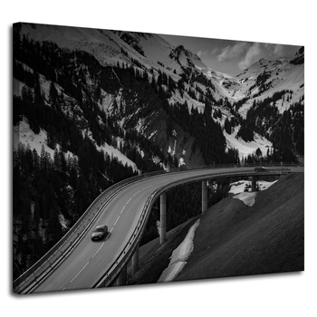 Canvas Print Nature Road Through the Mountains 100x80 cm