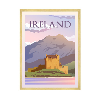 Country of Ireland poster 40X50 cm + gold frame