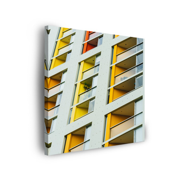 Canvas Print Apartment Building Block 90x90