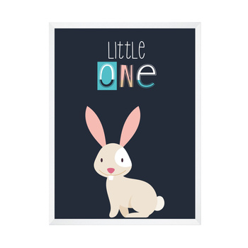 Children's poster Little One Bunny 50X70 cm + white frame