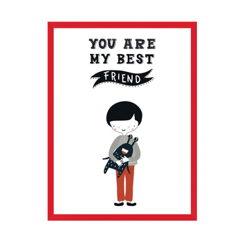 Children's poster You are may best friend 30X40 cm + red frame