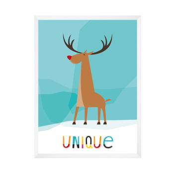 Children's Unique poster 30X40 cm + white frame