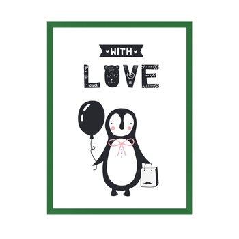 Birthday Poster With love_2 24X30 cm + green frame