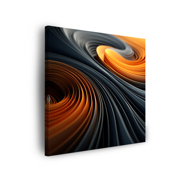 Canvas Print Abstraction Swirls Spirals 90x90