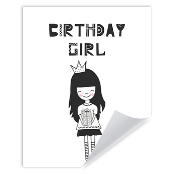 Birthday Poster Birthday girl 40X50 cm