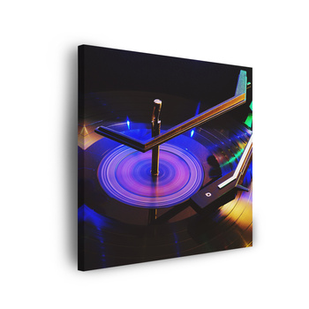 Canvas Print Music Turntable LED 90x90