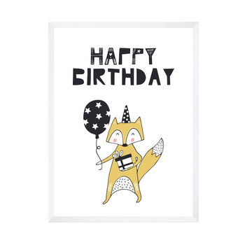 Birthday Poster Happy birthday 40X50 cm + white frame