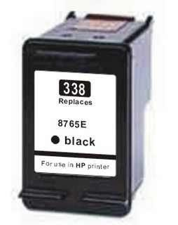 HP 338 Black Compatible Ink Cartridge - PSC 1510, 5740, 6540, C3180, 2575, H470 - GP-H338 Black