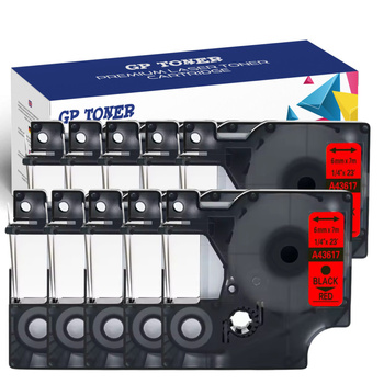 10x DYMO D1 7m 6mm yellow-black tape GP-DY43617 X10