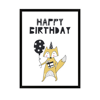 Birthday Poster Happy birthday 40X50 cm + black frame