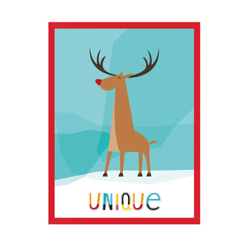 Children's Unique poster 40X50 cm + red frame