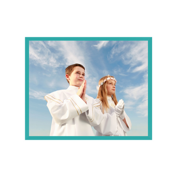 Your photo as a poster + turquoise frame 50x40 cm