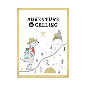 Poster Children's Advwnture is calling 40X50 cm + gold frame
