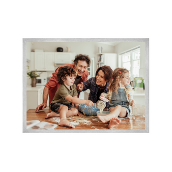 Your photo as a poster + silver frame 30x24 cm