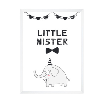 Little mister Birthday Poster 40X50 cm + white frame