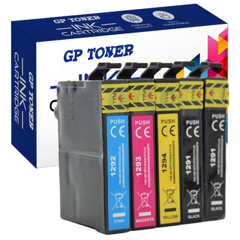 Set of 5x Replacement ink for Epson Stylus Office BX 305 625 T1295 GP-E1296CMYKK