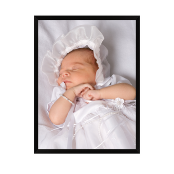 Your photo as a poster 21x29,7 cm + black photo frame