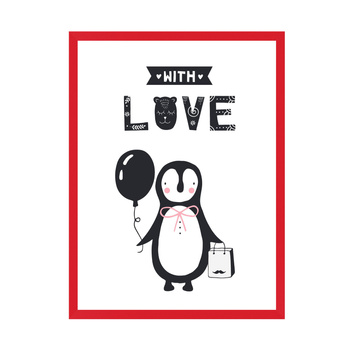 Birthday Poster With love_2 30X40 cm + red frame