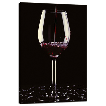 Canvas Print Kitchen Glass of Wine 40x60 cm