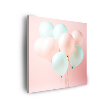 Canvas Print Balloons Pink Blue 90x90