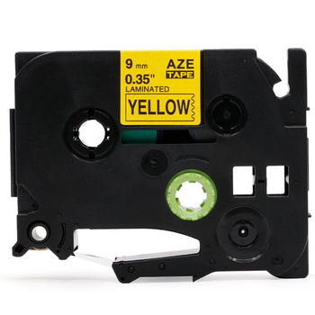 Ribbon replacement for Brother TZ-621 Black on yellow