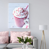 Canvas Print Kitchen Drink Whipped Cream 30x40 cm