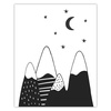 Poster Children's Mountains and Moon 40X50 cm + gold frame