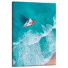 Canvas Print Sailboat Waves Sand Shore 40x60 cm