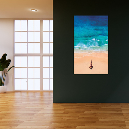 Canvas Print Woman Beach Sun Waves 80x120 cm