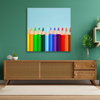 Canvas Print Abstract Rainbow Crayons 40x40