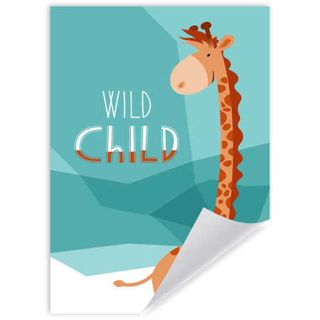 Wild child Giraffe poster 50X70 cm