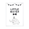 Little mister Birthday Poster 24X30 cm + white frame