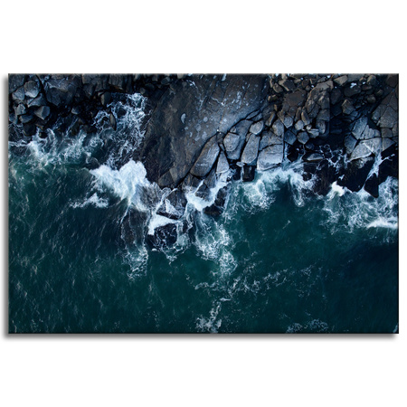 Canvas Print Nature Waves Sea Rocky Beach 90x60