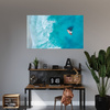 Canvas Print Sailboat on Water Waves 100x80 cm
