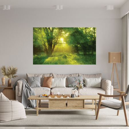 Canvas Print Pastel Style Tree Sun 100x80 cm