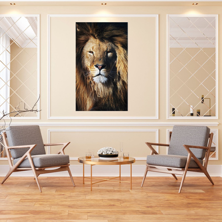Canvas Print Lion Mane Face Wildness 80x120 cm